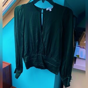 Good American emerald elegant blouse